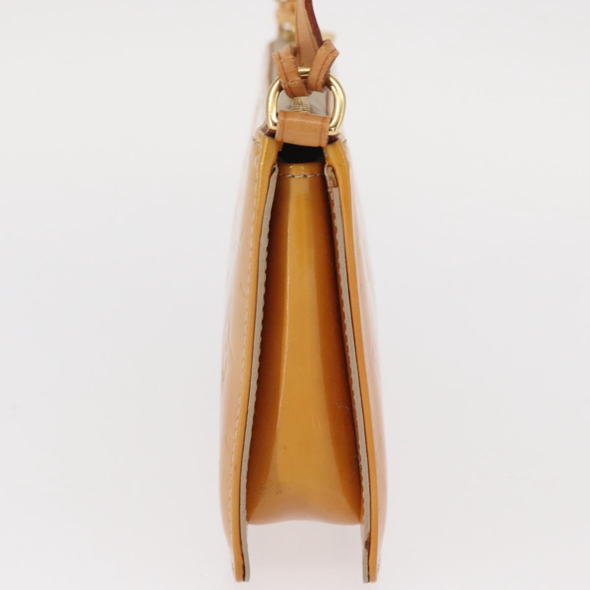 LOUIS VUITTON Monogram Vernis Lexington Pouch Beige M91010 LV Auth gh1374