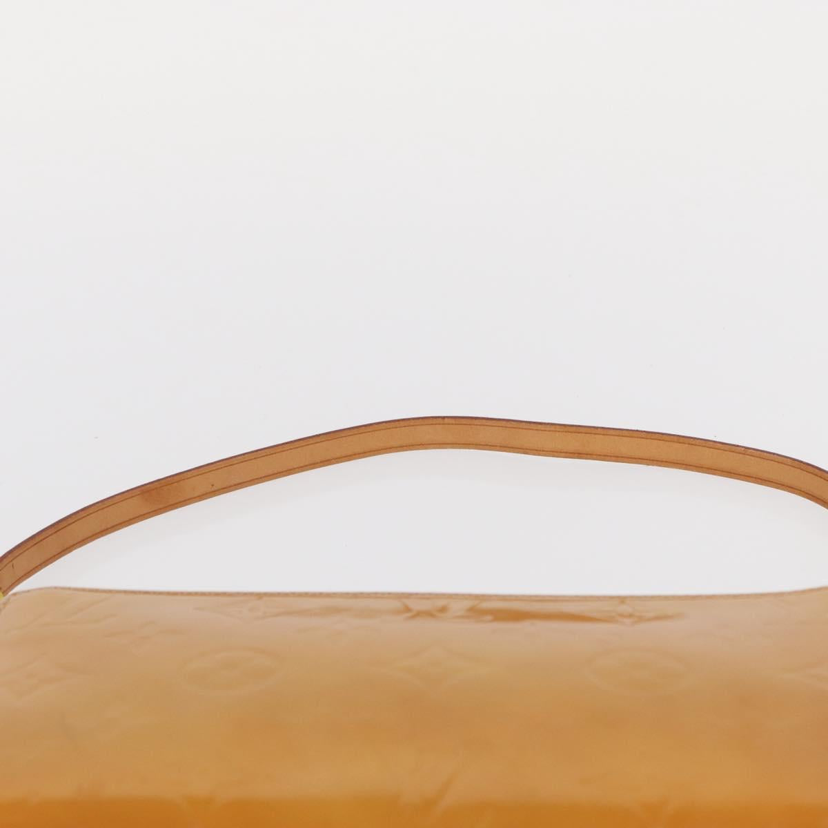 LOUIS VUITTON Monogram Vernis Lexington Pouch Beige M91010 LV Auth gh1374