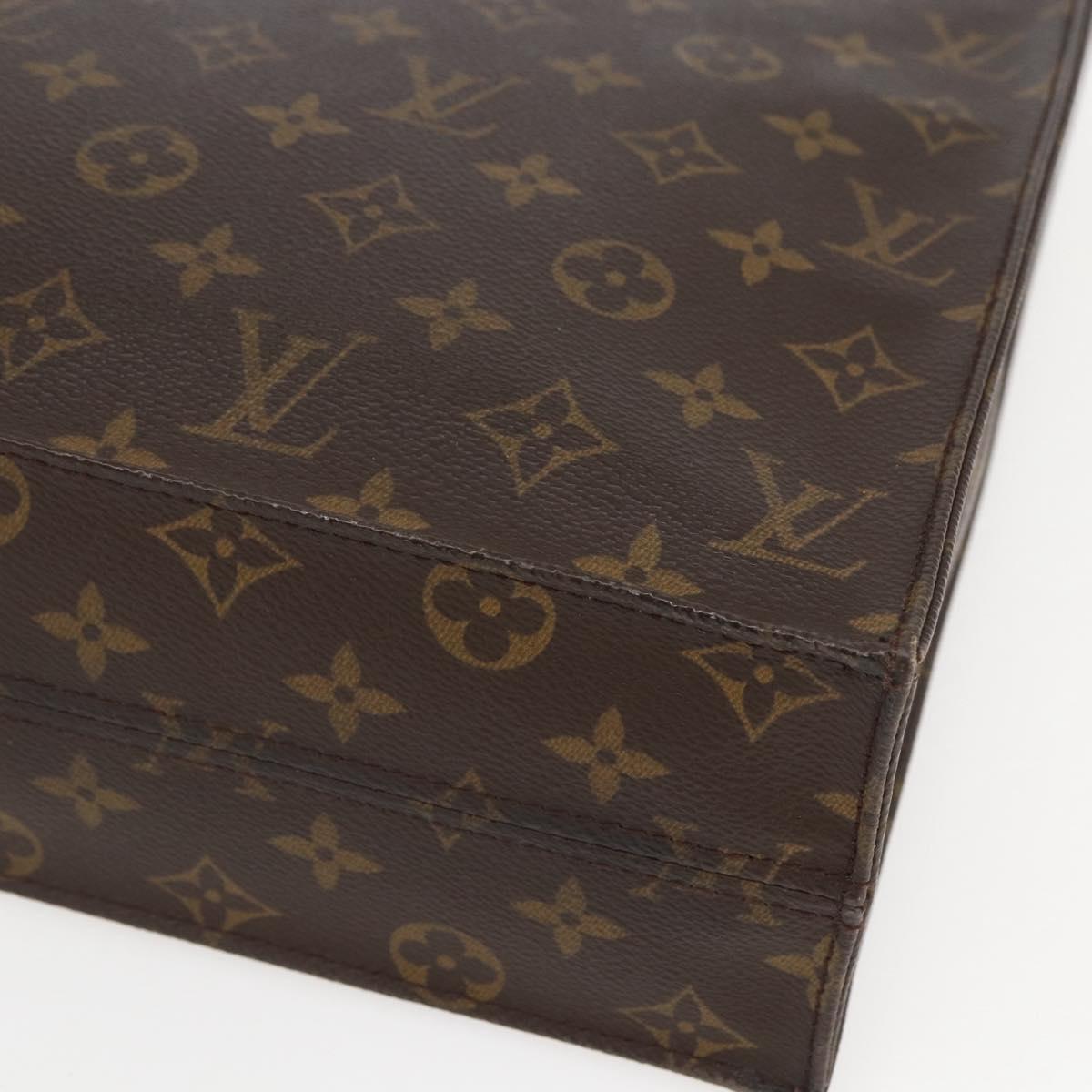 LOUIS VUITTON Monogram Sac Plat Hand Bag M51140 LV Auth gh1375