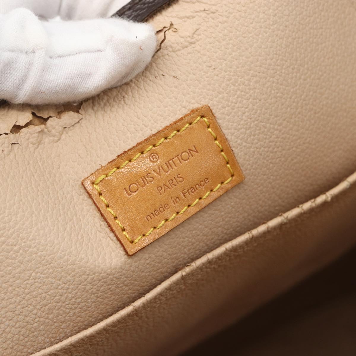 LOUIS VUITTON Monogram Sac Plat Hand Bag M51140 LV Auth gh1375