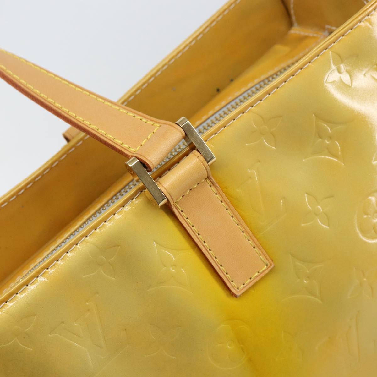 LOUIS VUITTON Monogram Vernis Columbus Tote Bag Gris M91028 LV Auth gh1389