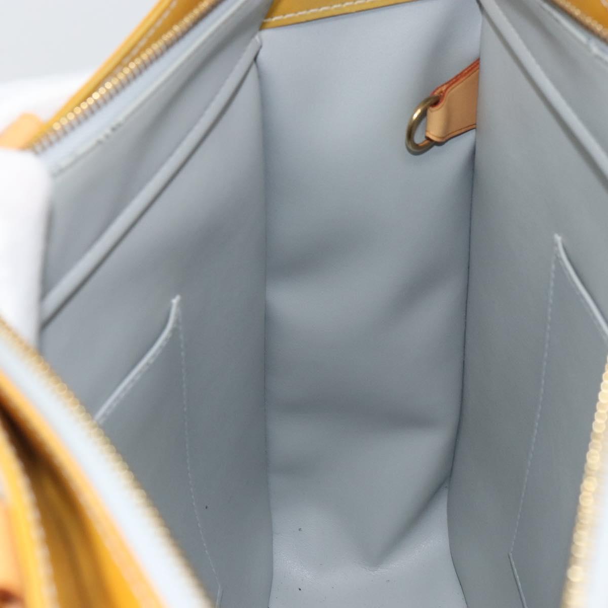 LOUIS VUITTON Monogram Vernis Columbus Tote Bag Gris M91028 LV Auth gh1389