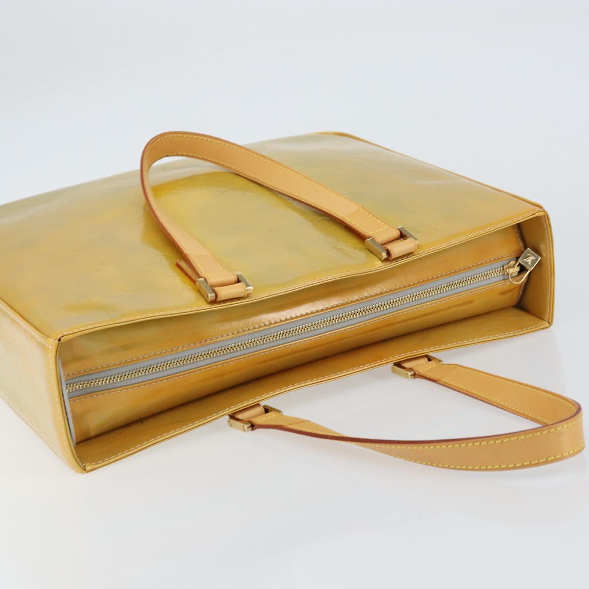 LOUIS VUITTON Monogram Vernis Columbus Tote Bag Gris M91028 LV Auth gh1389