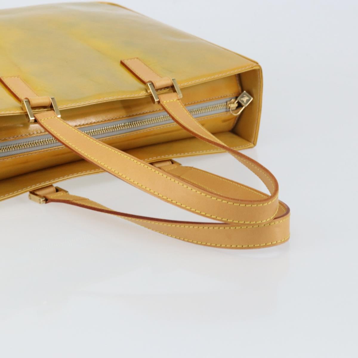 LOUIS VUITTON Monogram Vernis Columbus Tote Bag Gris M91028 LV Auth gh1389