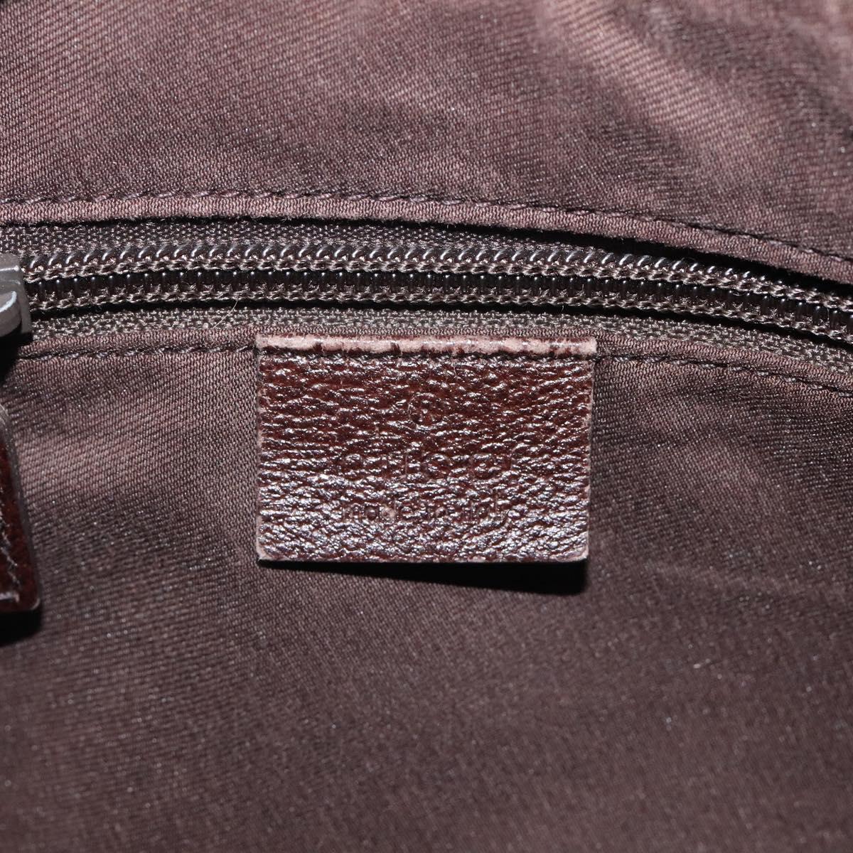 GUCCI GG Canvas Shoulder Bag Beige Silver 181092 Auth gh139