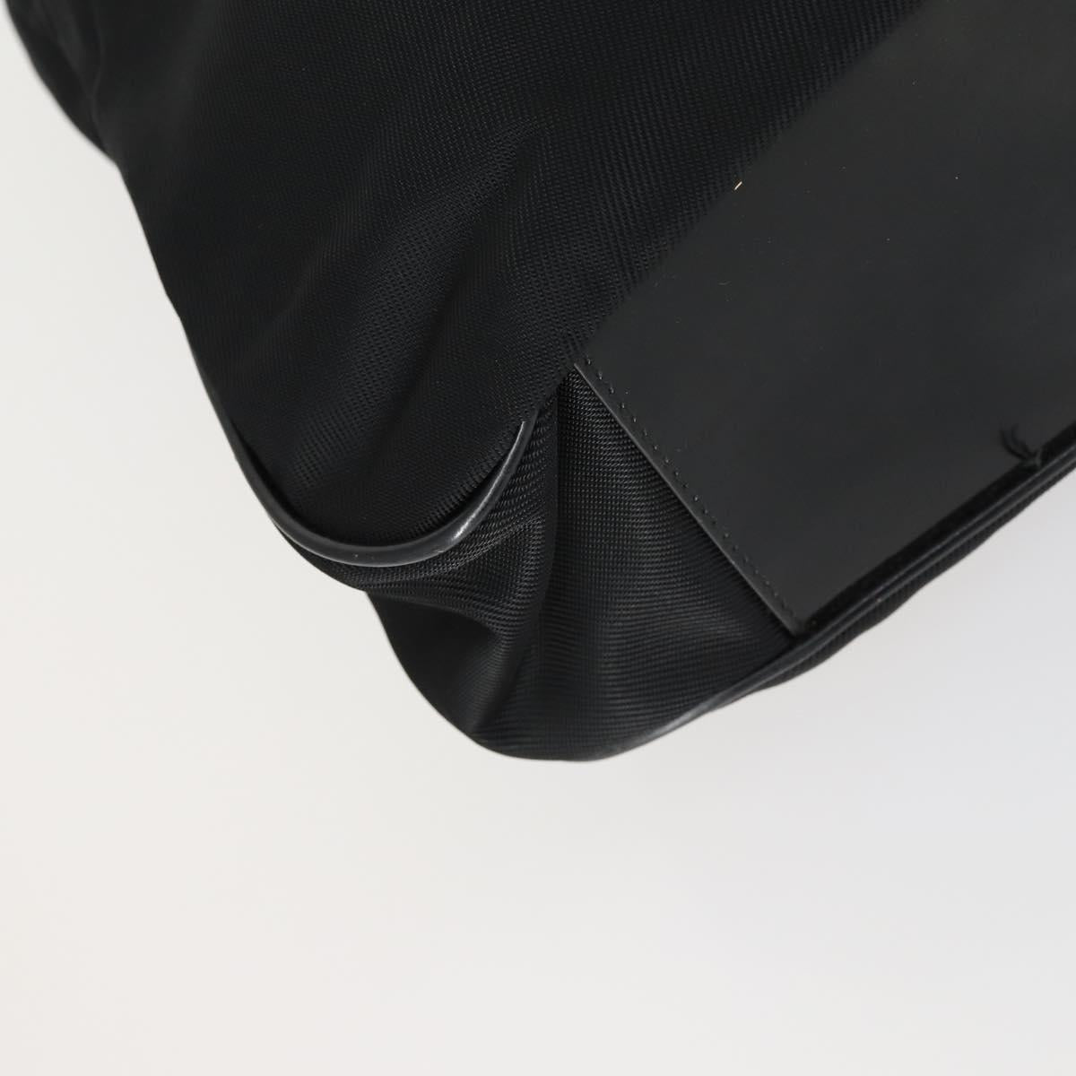 GUCCI Bamboo Hand Bag Nylon 2way Black Silver 001 2404 1577 0 Auth gh1392