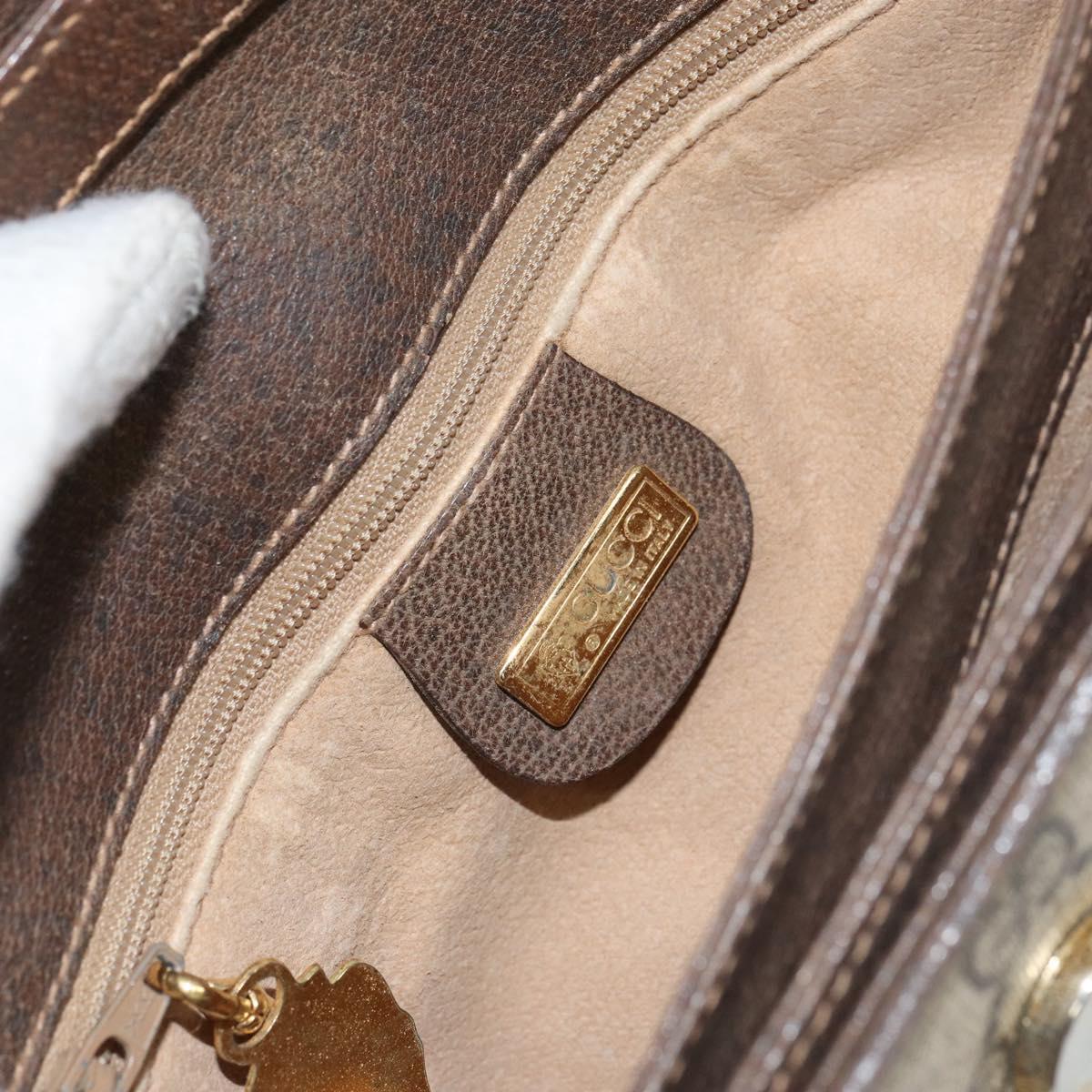 GUCCI GG Supreme Shoulder Bag PVC Beige Gold 004 256 0024 Auth gh1397