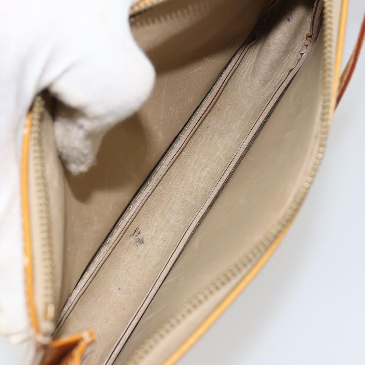 LOUIS VUITTON Monogram Vernis Lexington Pouch Beige M91010 LV Auth gh1402