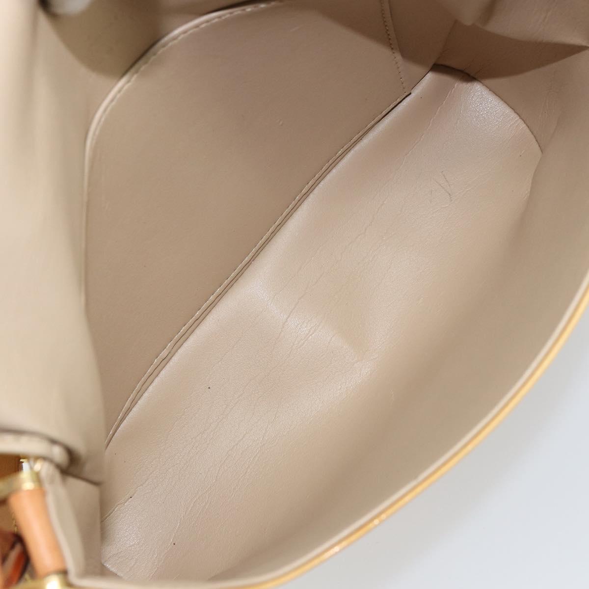 LOUIS VUITTON Monogram Vernis Thompson Street Bag Beige M91301 LV Auth gh1403