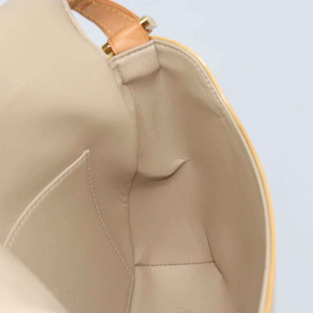 LOUIS VUITTON Monogram Vernis Thompson Street Bag Beige M91301 LV Auth gh1403