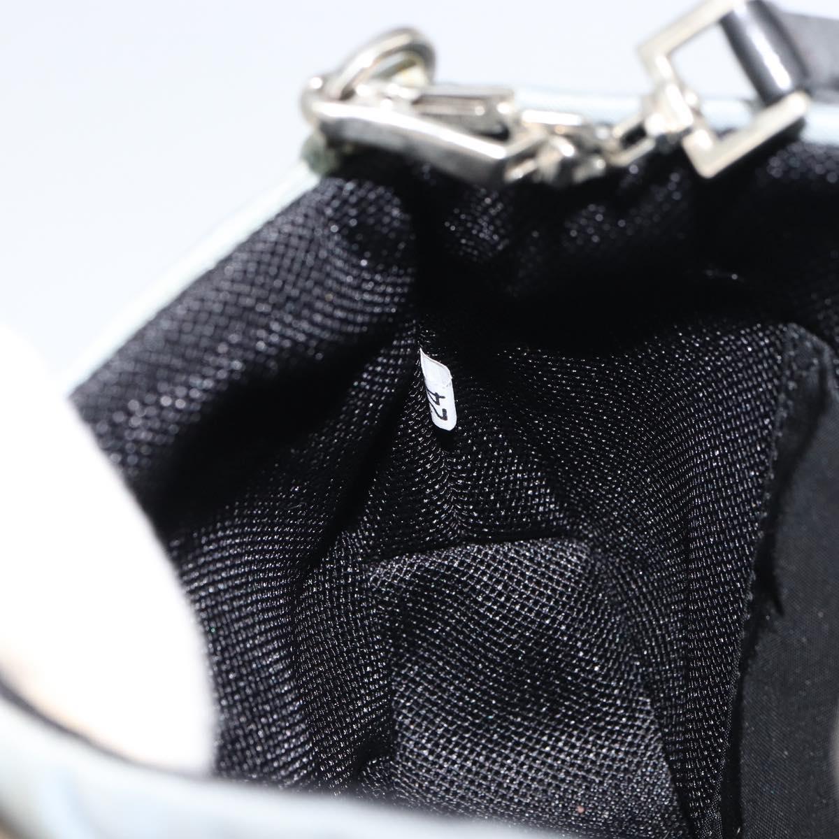 PRADA mini Shoulder Bag Nylon Light Blue Silver Auth gh1407