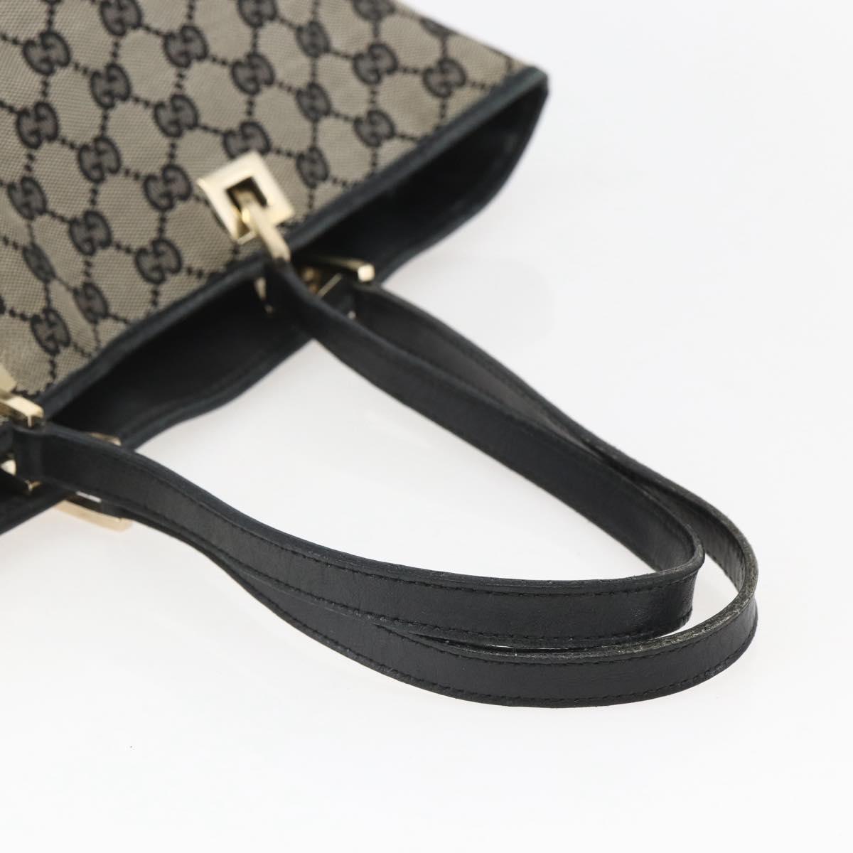 GUCCI GG Canvas Tote Bag Black Gold 002 1098 2404 Auth gh1410