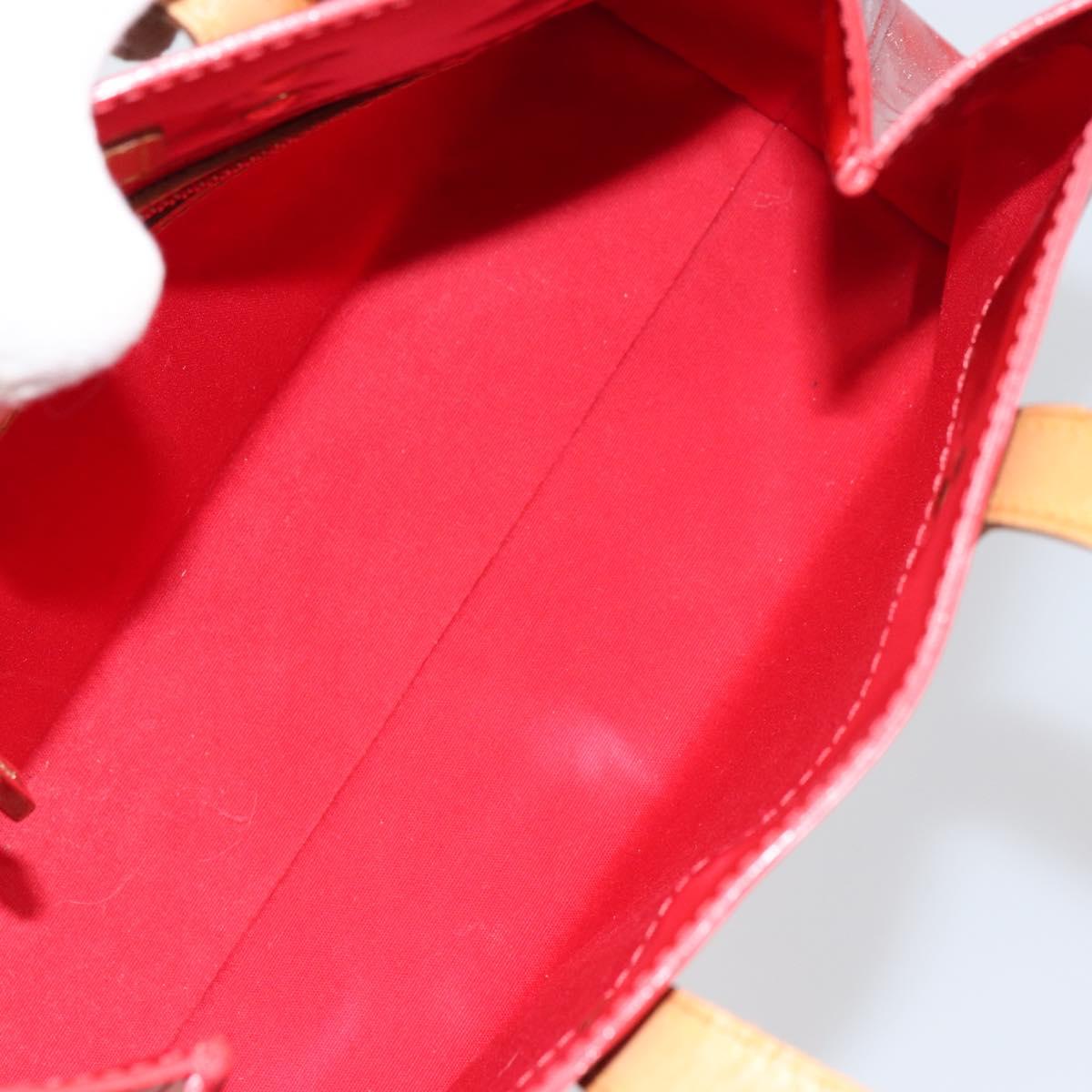 LOUIS VUITTON Monogram Vernis Reade PM Hand Bag Red Rouge M91088 LV Auth gh1415
