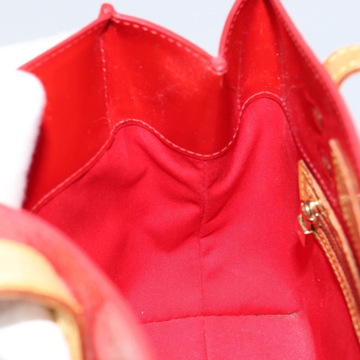 LOUIS VUITTON Monogram Vernis Reade PM Hand Bag Red Rouge M91088 LV Auth gh1415