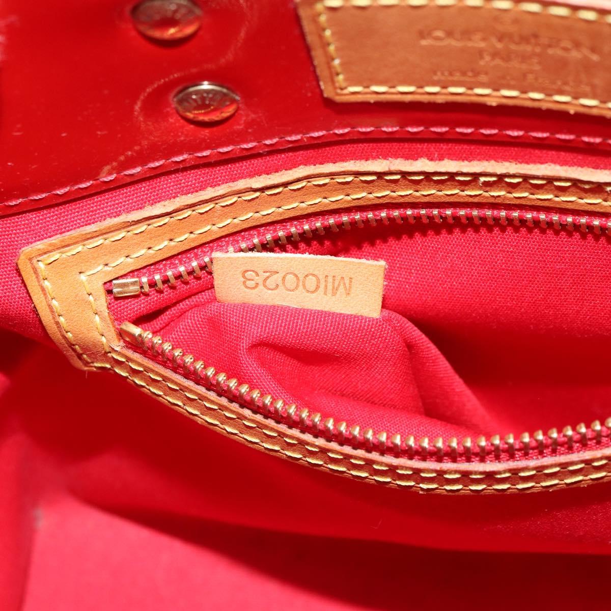 LOUIS VUITTON Monogram Vernis Reade PM Hand Bag Red Rouge M91088 LV Auth gh1415