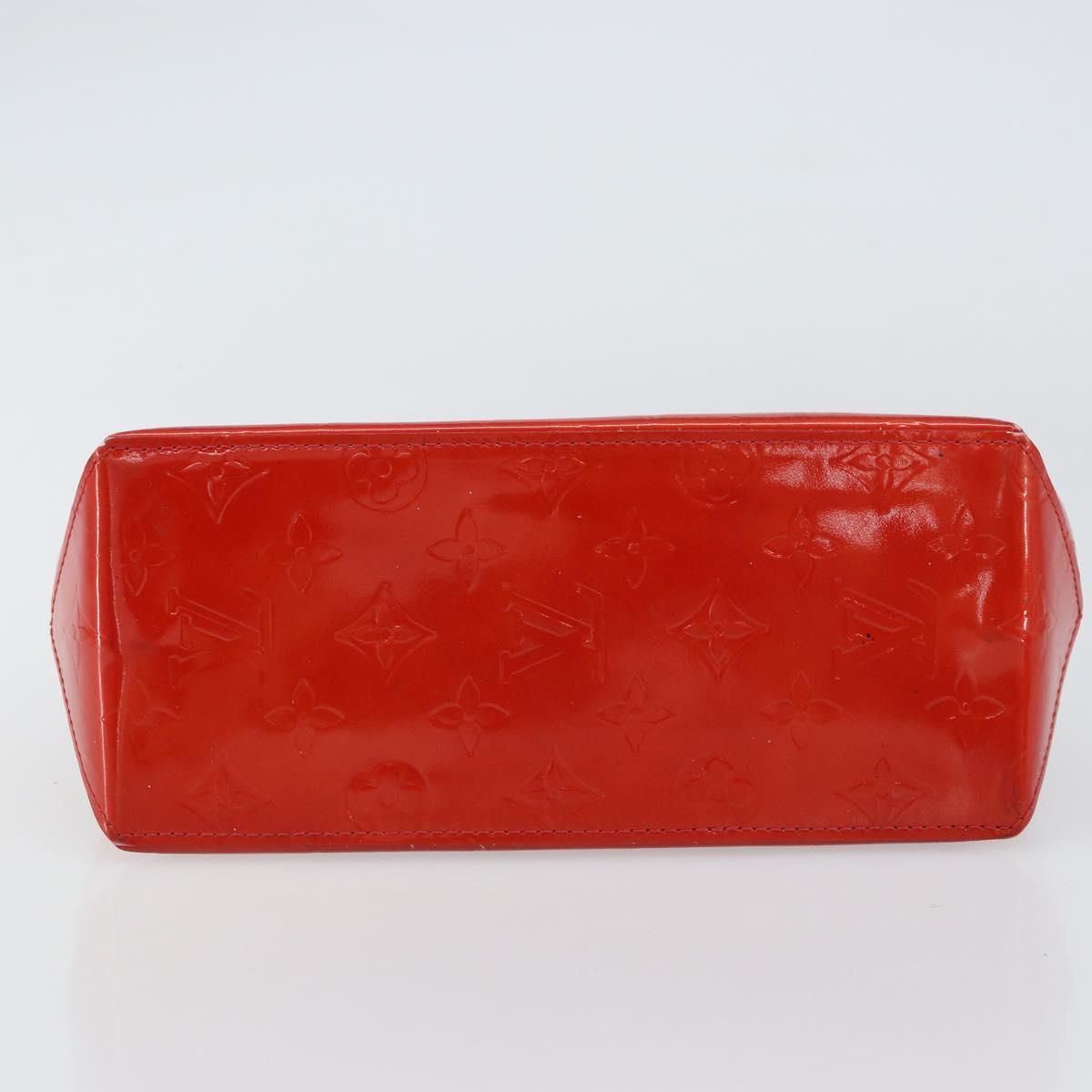 LOUIS VUITTON Monogram Vernis Reade PM Hand Bag Red Rouge M91088 LV Auth gh1415