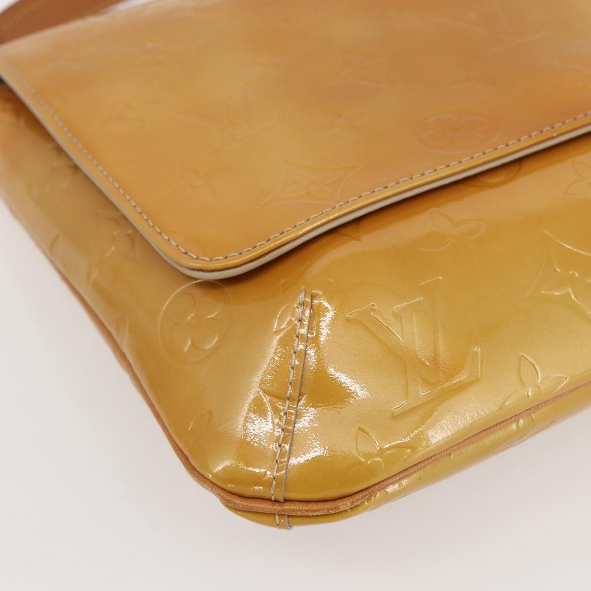 LOUIS VUITTON Monogram Vernis Thompson Street Bag Beige M91301 LV Auth gh1416