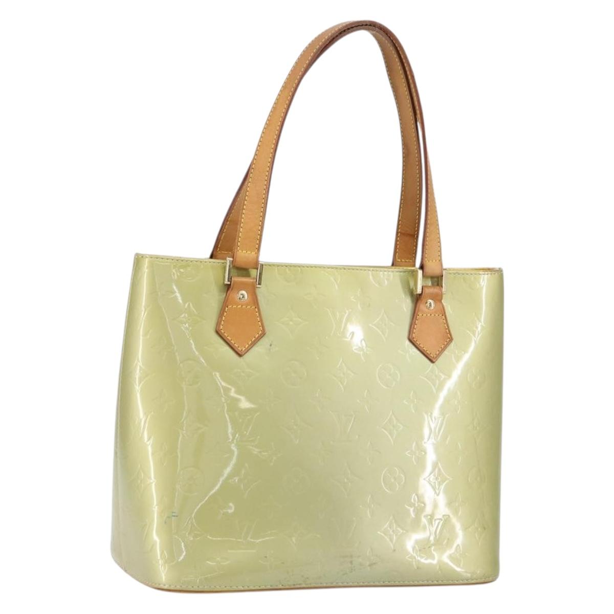 LOUIS VUITTON Monogram Vernis Houston Hand Bag Gris M91053 LV Auth gh1434