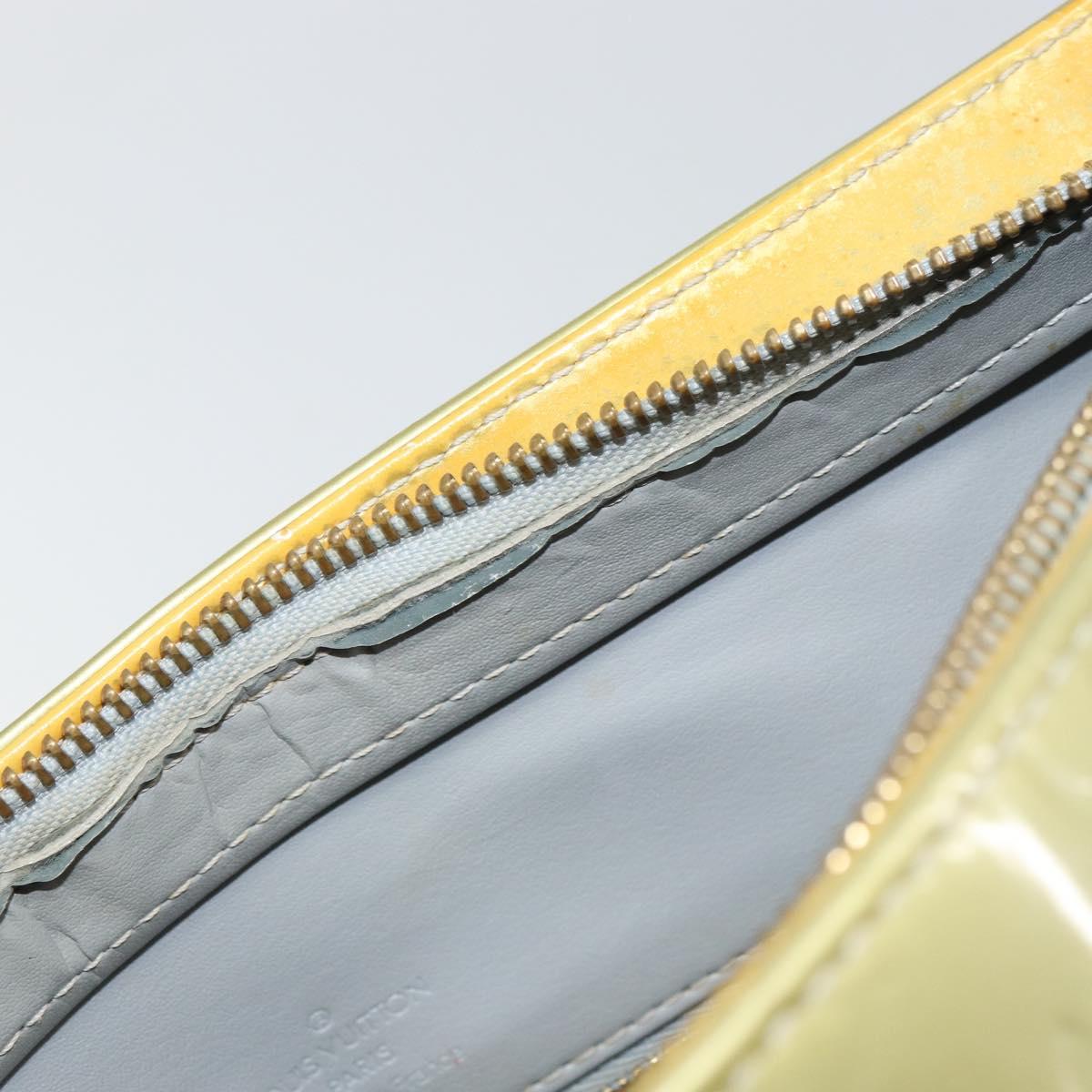 LOUIS VUITTON Monogram Vernis Houston Hand Bag Gris M91053 LV Auth gh1434