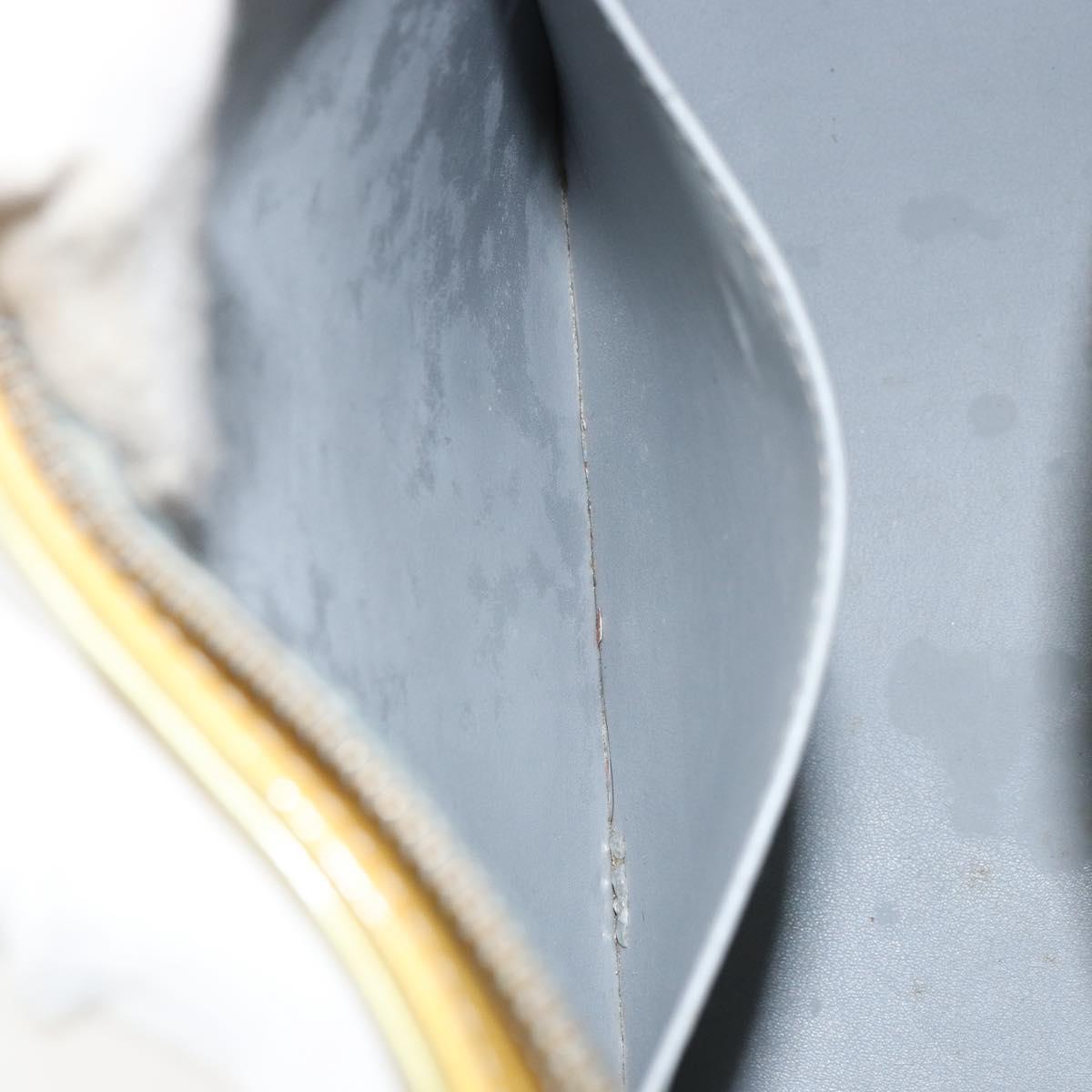 LOUIS VUITTON Monogram Vernis Houston Hand Bag Gris M91053 LV Auth gh1434