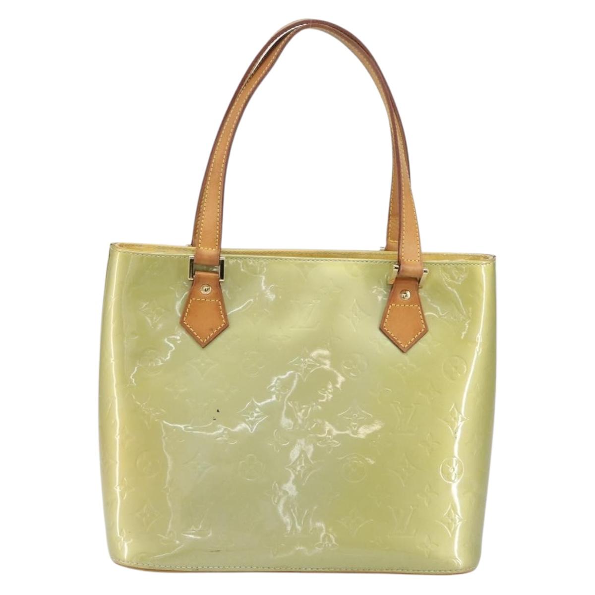 LOUIS VUITTON Monogram Vernis Houston Hand Bag Gris M91053 LV Auth gh1434