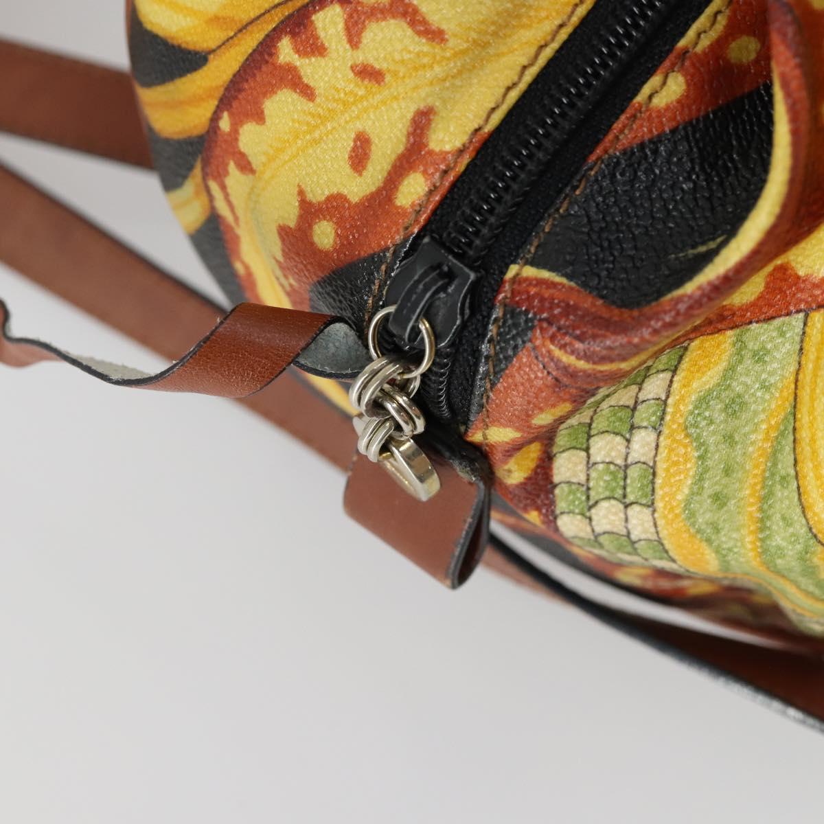 Salvatore Ferragamo Botanical Pattern Shoulder Bag PVC Multicolor Auth gh1445
