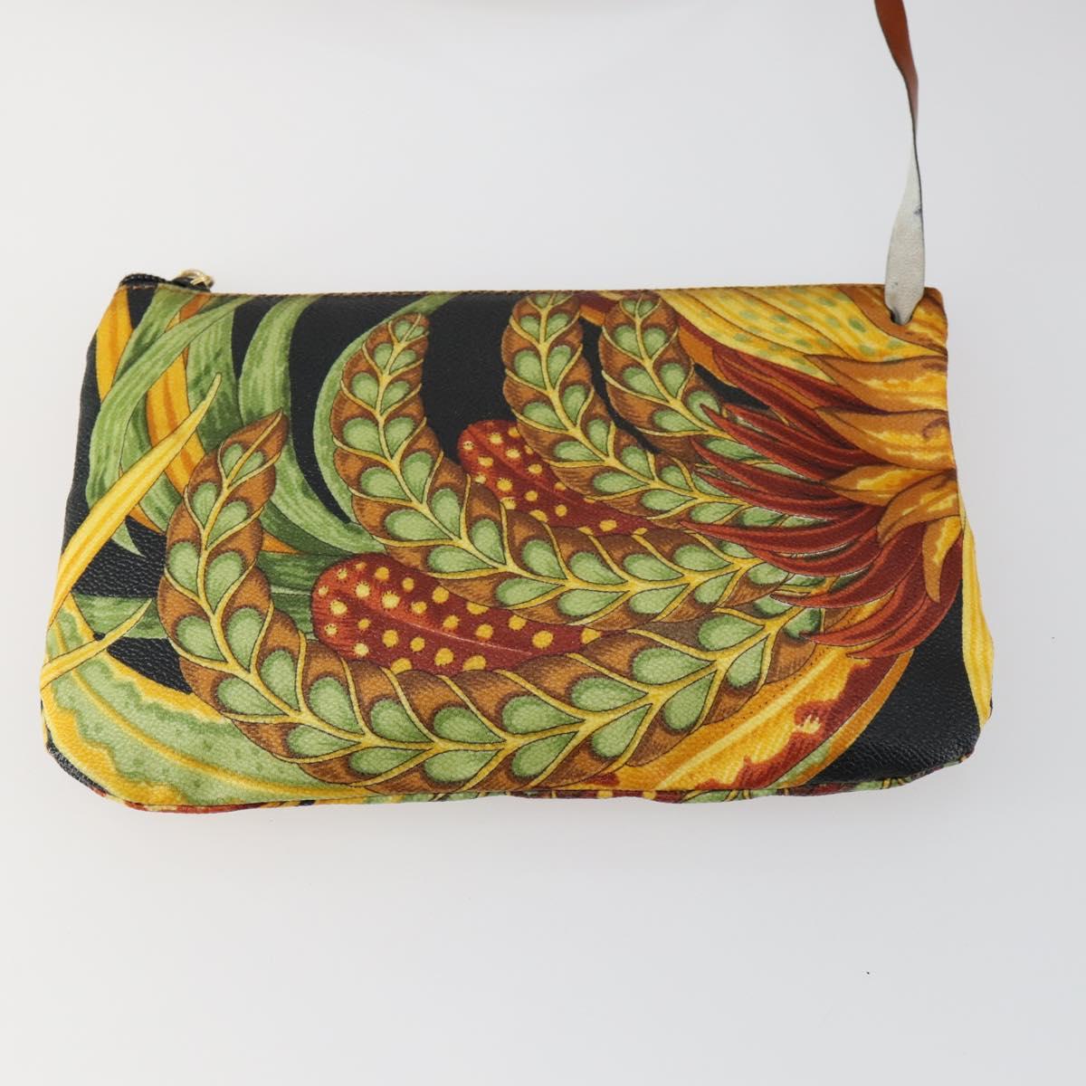 Salvatore Ferragamo Botanical Pattern Shoulder Bag PVC Multicolor Auth gh1445