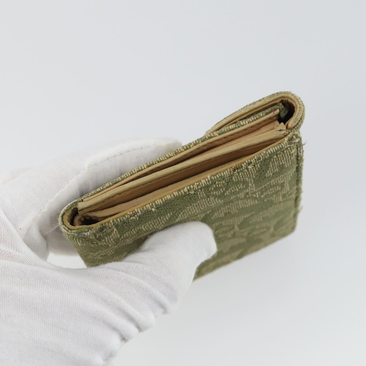 LOUIS VUITTON Dior Monogram Trotter Canvas Wallet 4 Set Green LV Auth gh1453