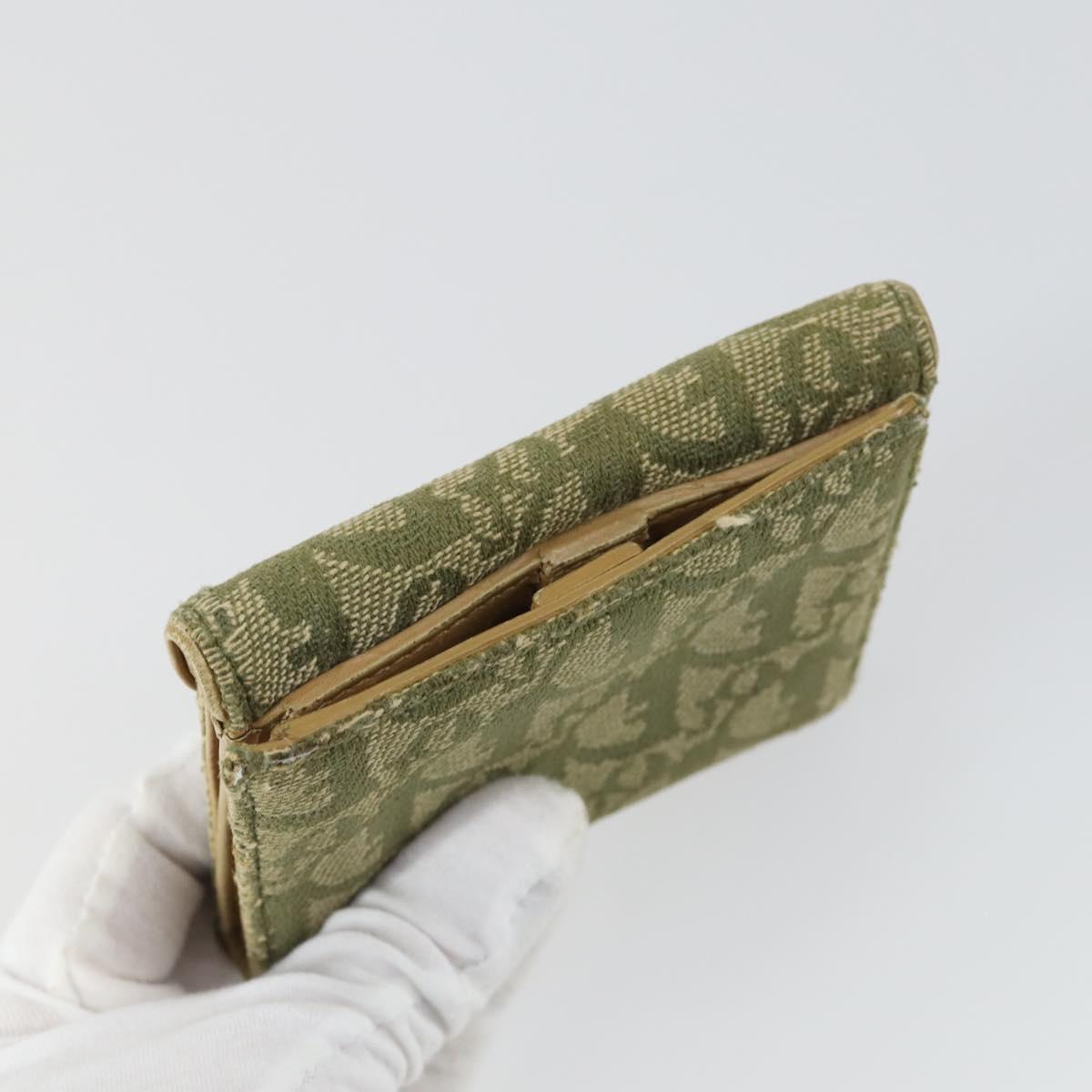LOUIS VUITTON Dior Monogram Trotter Canvas Wallet 4 Set Green LV Auth gh1453