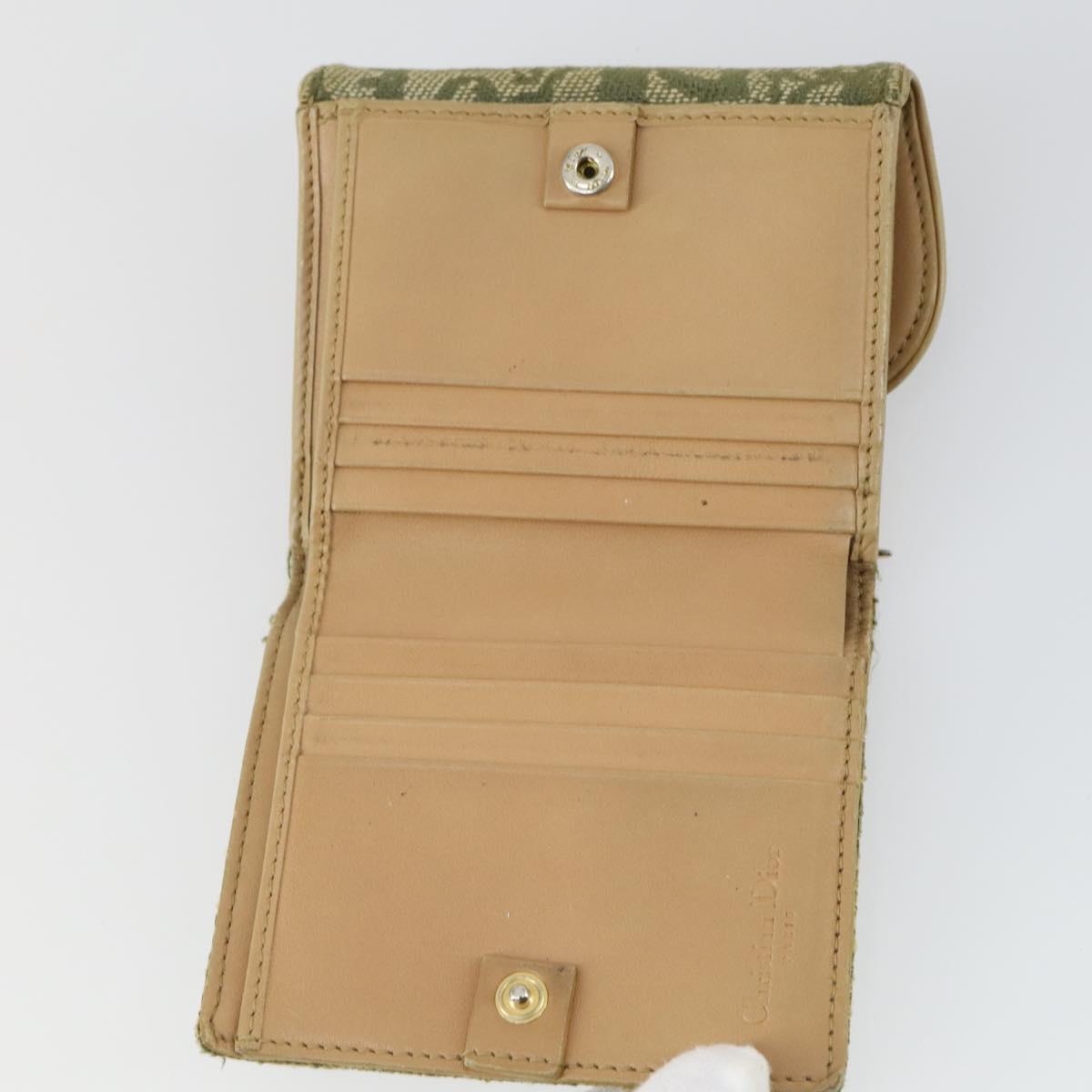 LOUIS VUITTON Dior Monogram Trotter Canvas Wallet 4 Set Green LV Auth gh1453