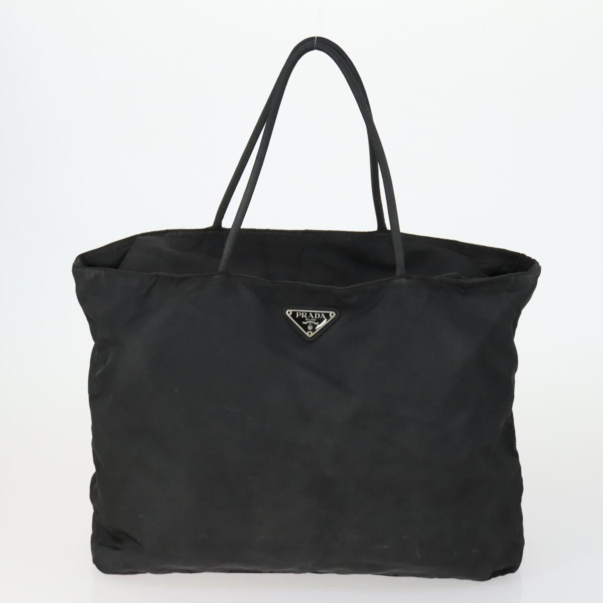 HERMES PRADA Hand Bag Canvas nylon 2 Set Black Navy Auth gh1454