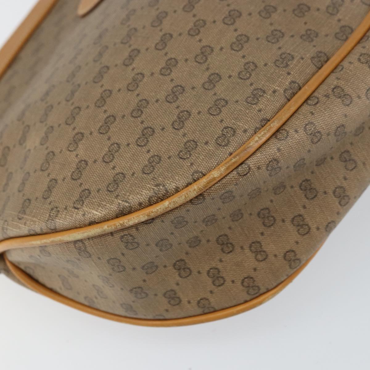 GUCCI Micro GG Supreme Shoulder Bag PVC Beige Gold 007 87 0096 Auth gh1507