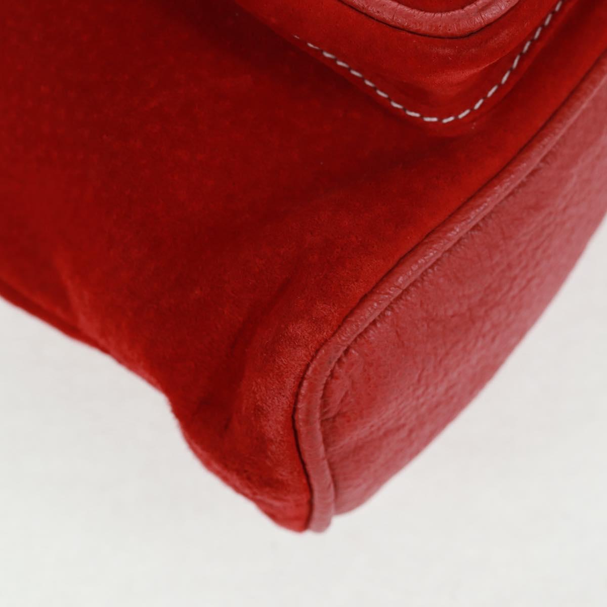 GUCCI Bamboo Backpack Suede Red Gold 003 1998 0030 Auth gh1510