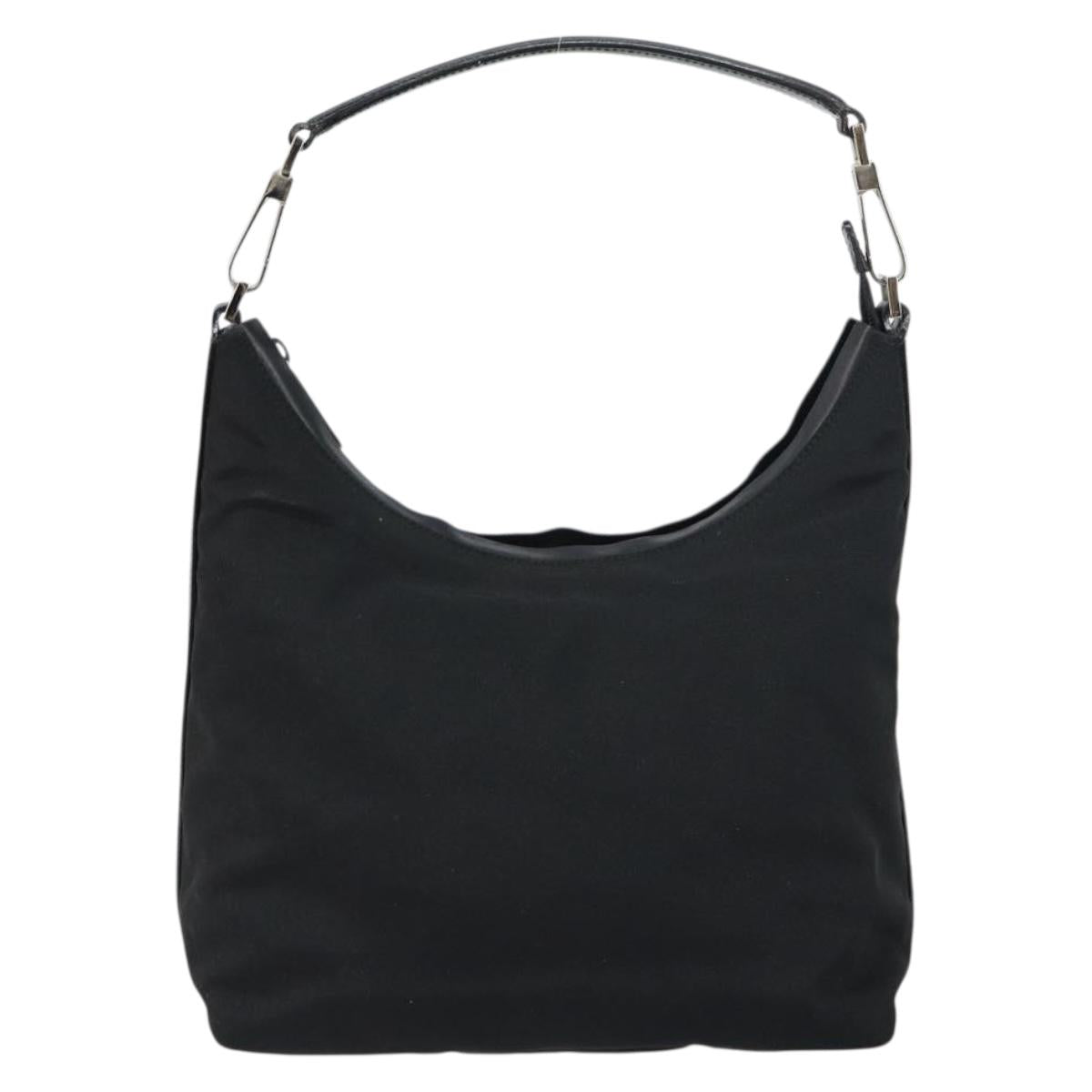 GUCCI Shoulder Bag Nylon Black Silver 000 0602 3754 Auth gh1511