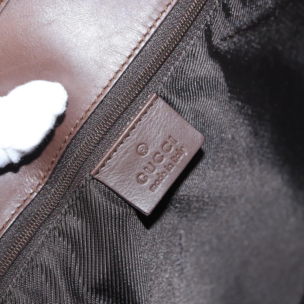 GUCCI GG Canvas Tote Bag Beige Silver 31242 Auth gh1518