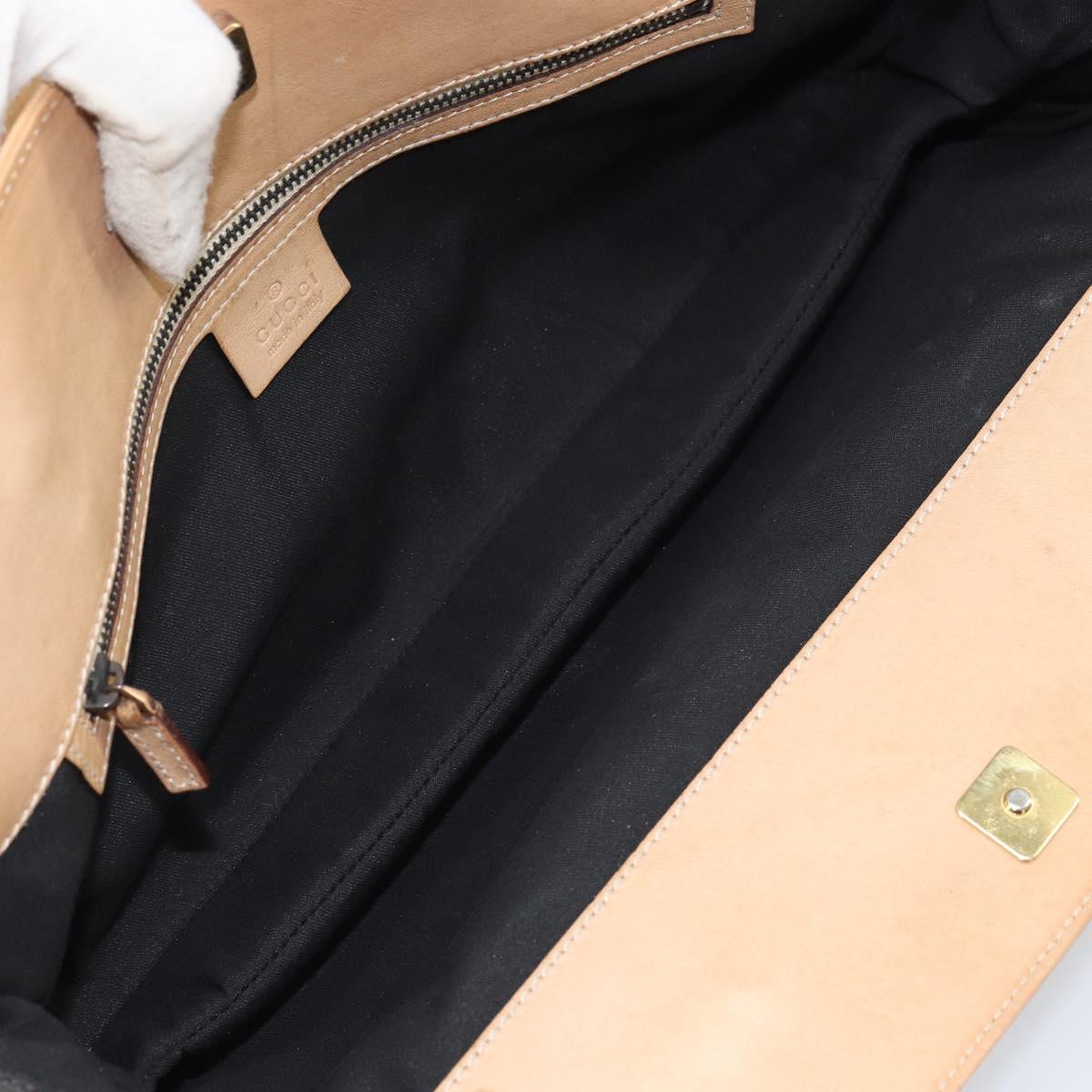 GUCCI GG Canvas Tote Bag Black Gold 114913 Auth gh1523