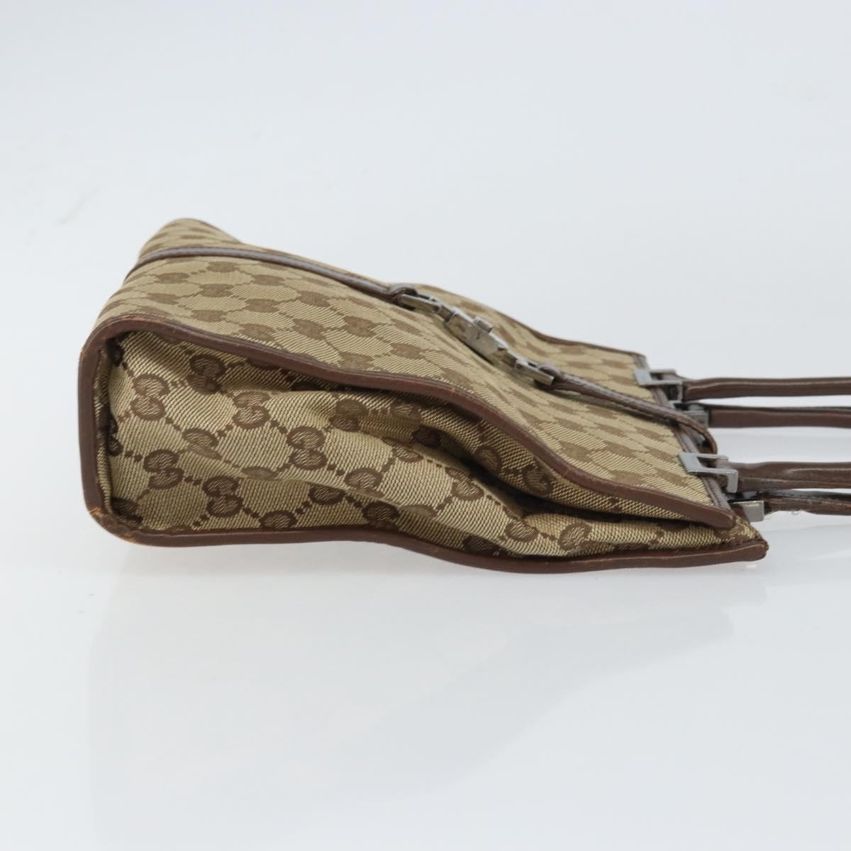 GUCCI GG Canvas Jackie Shoulder Bag Beige Silver 002 1065 3444 Auth gh1526