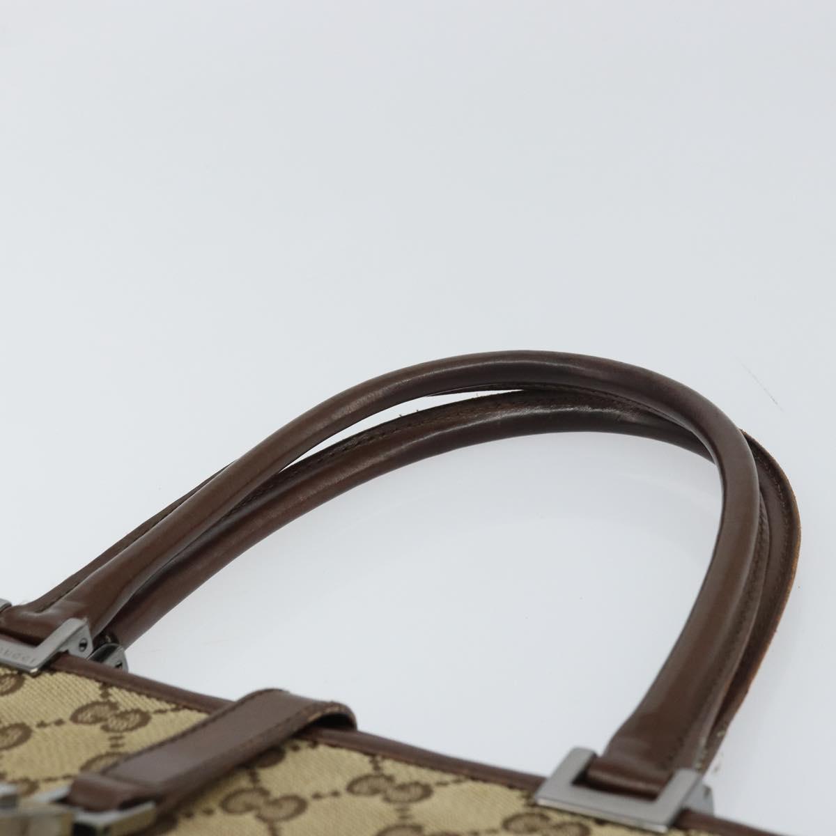 GUCCI GG Canvas Jackie Shoulder Bag Beige Silver 002 1065 3444 Auth gh1526
