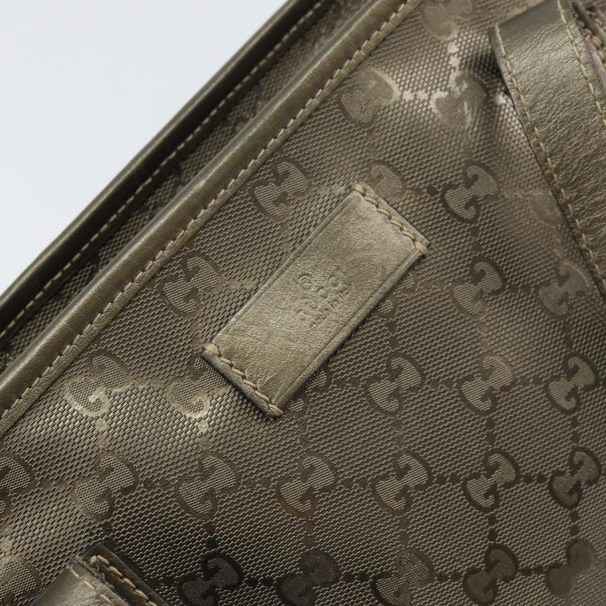GUCCI GG Crystal Tote Bag Bronze Silver 211138 Auth gh1536