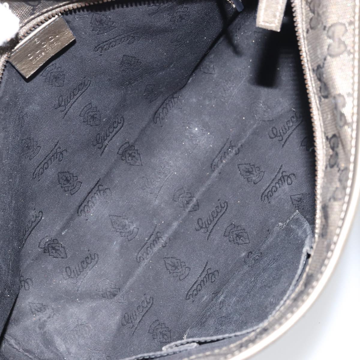 GUCCI GG Crystal Tote Bag Bronze Silver 211138 Auth gh1536