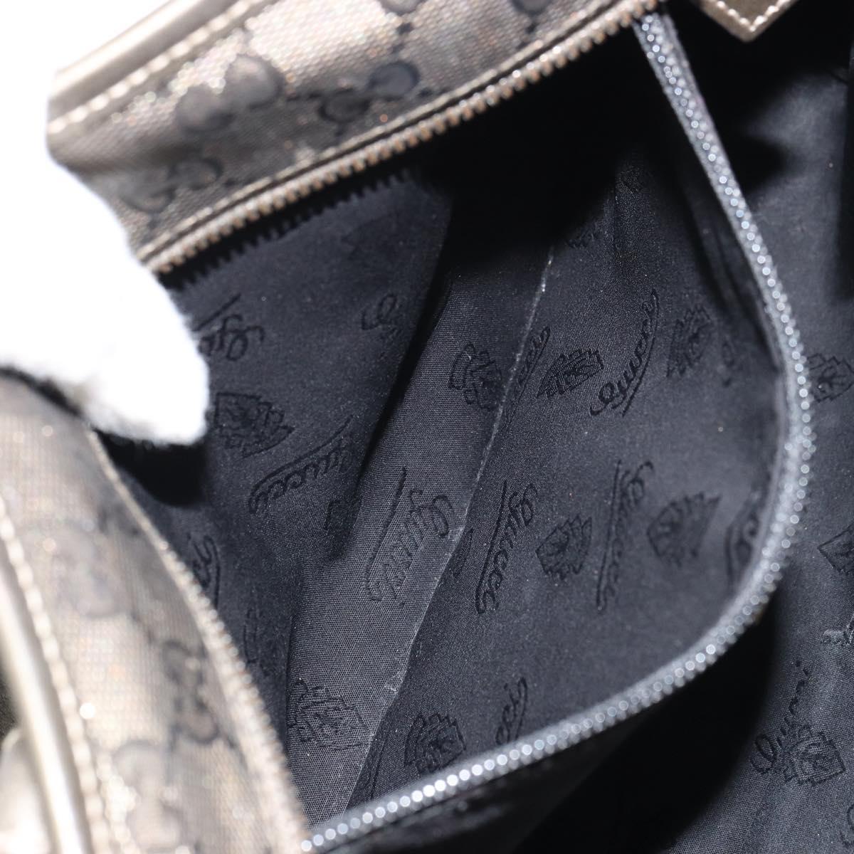 GUCCI GG Crystal Tote Bag Bronze Silver 211138 Auth gh1536