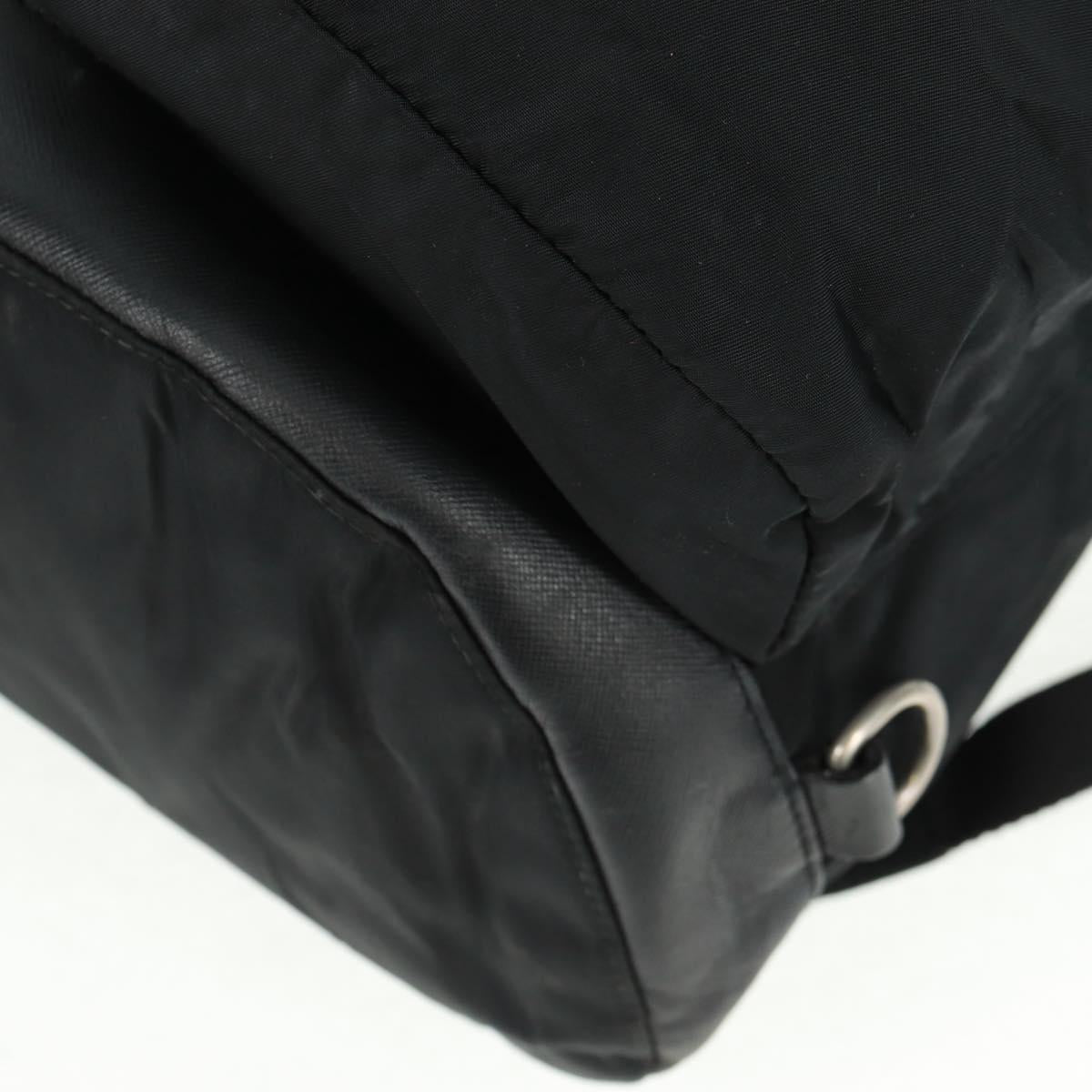 PRADA Backpack Nylon Black Silver Auth gh1538