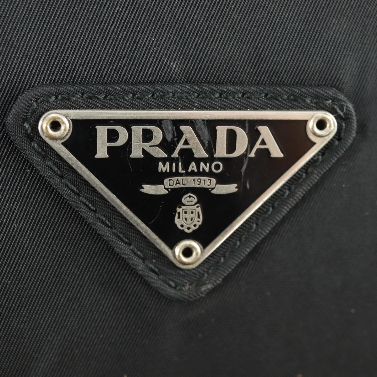 PRADA Backpack Nylon Black Silver Auth gh1538