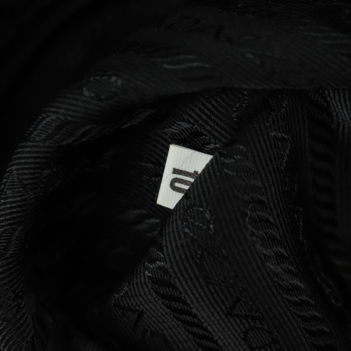 PRADA Backpack Nylon Black Silver Auth gh1538