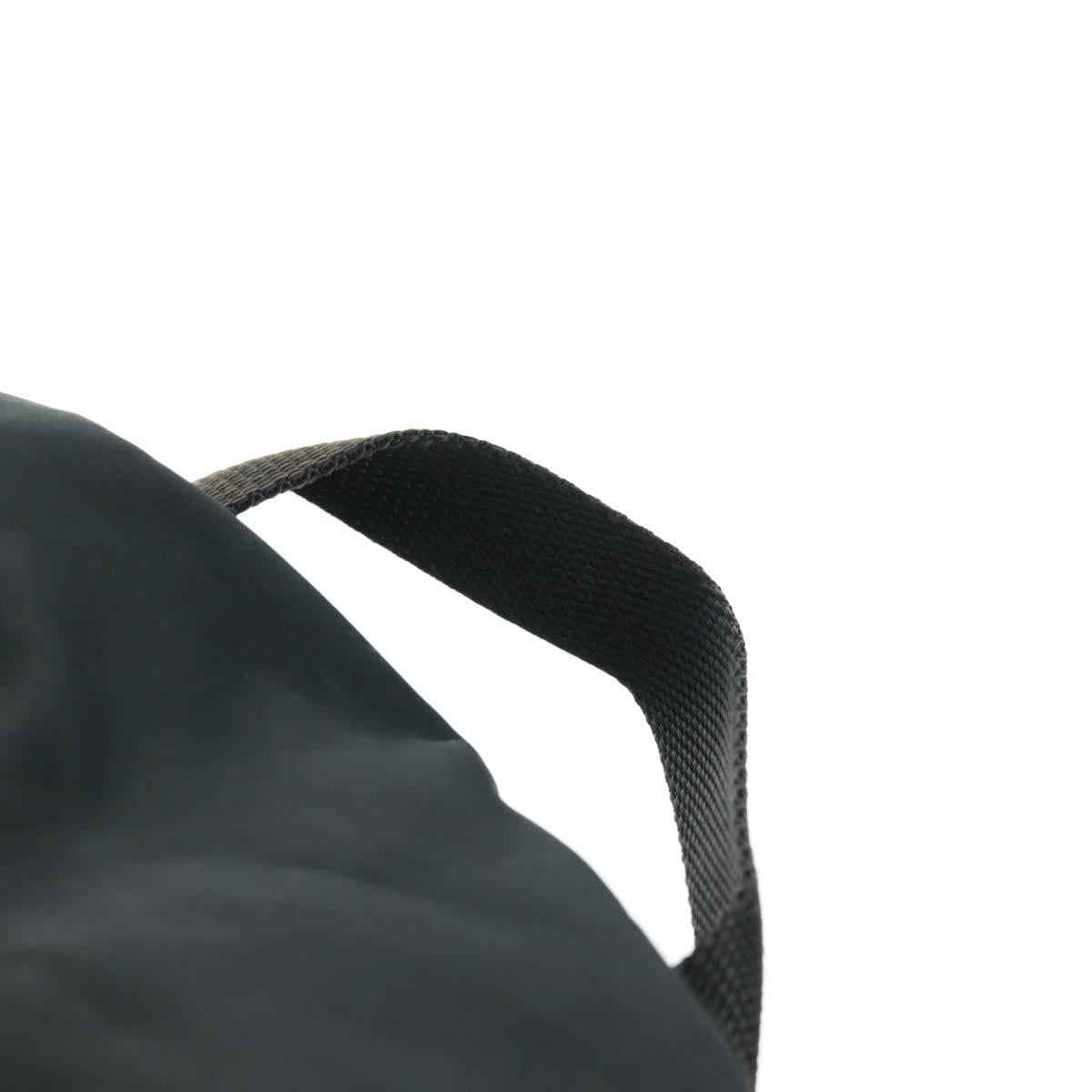 PRADA Backpack Nylon Black Silver Auth gh1538