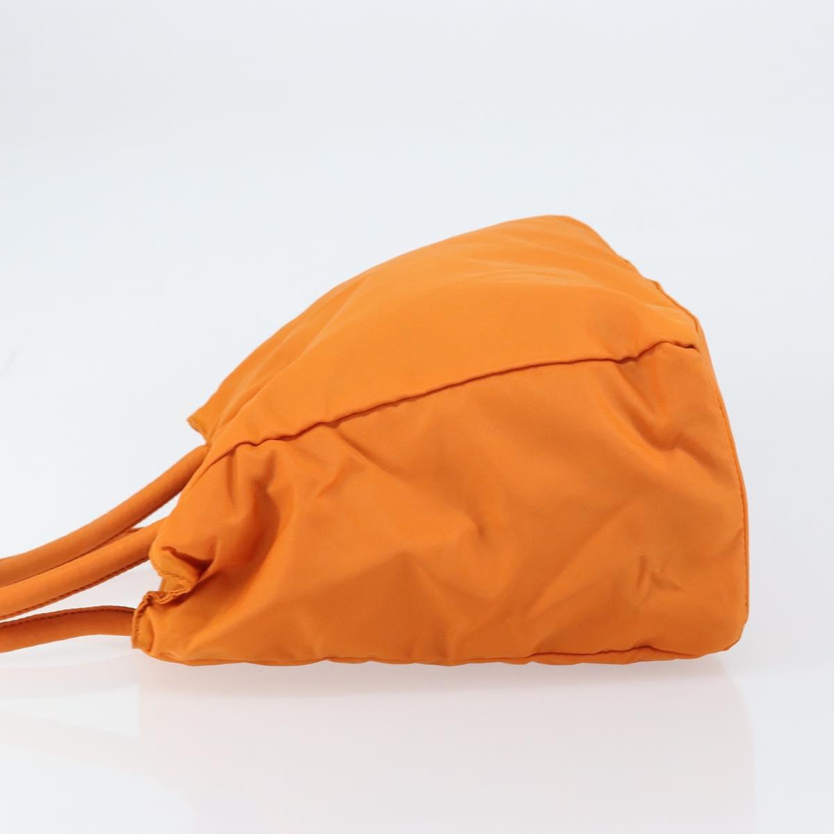 PRADA Tote Bag Nylon Orange Silver Auth gh1541