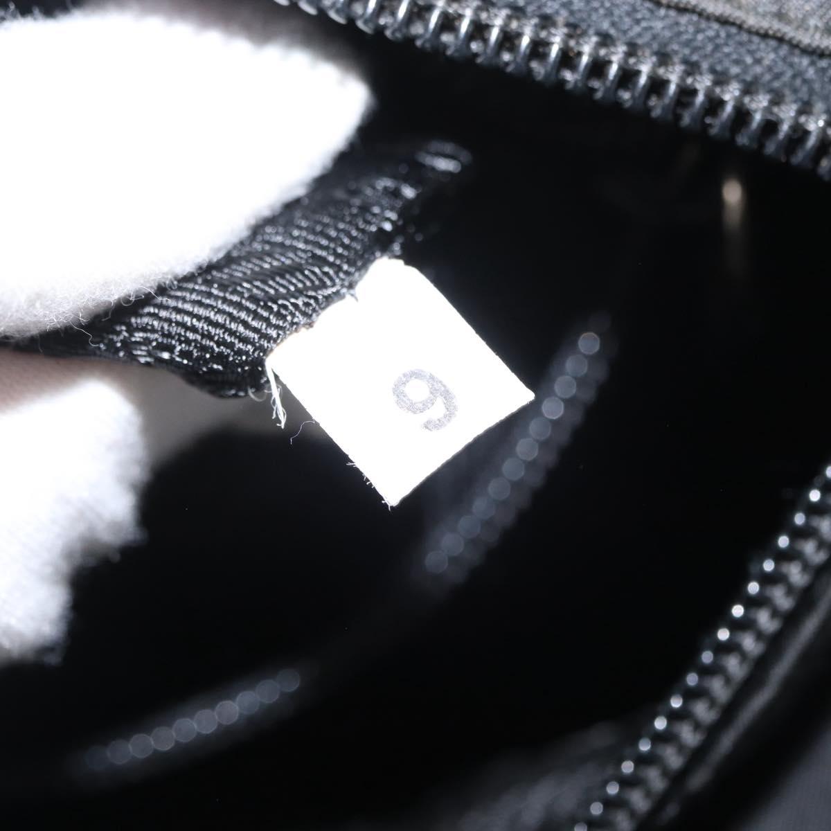 PRADA Tote Bag Nylon Black Silver Auth gh1544
