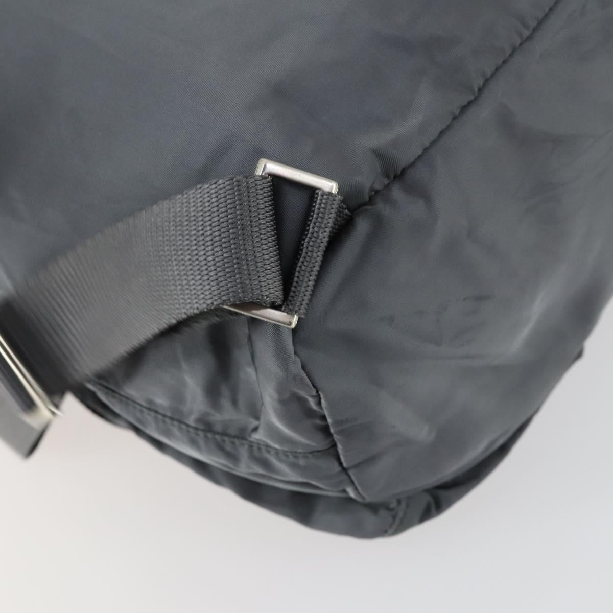 PRADA Backpack Nylon Gray Silver Auth gh1547