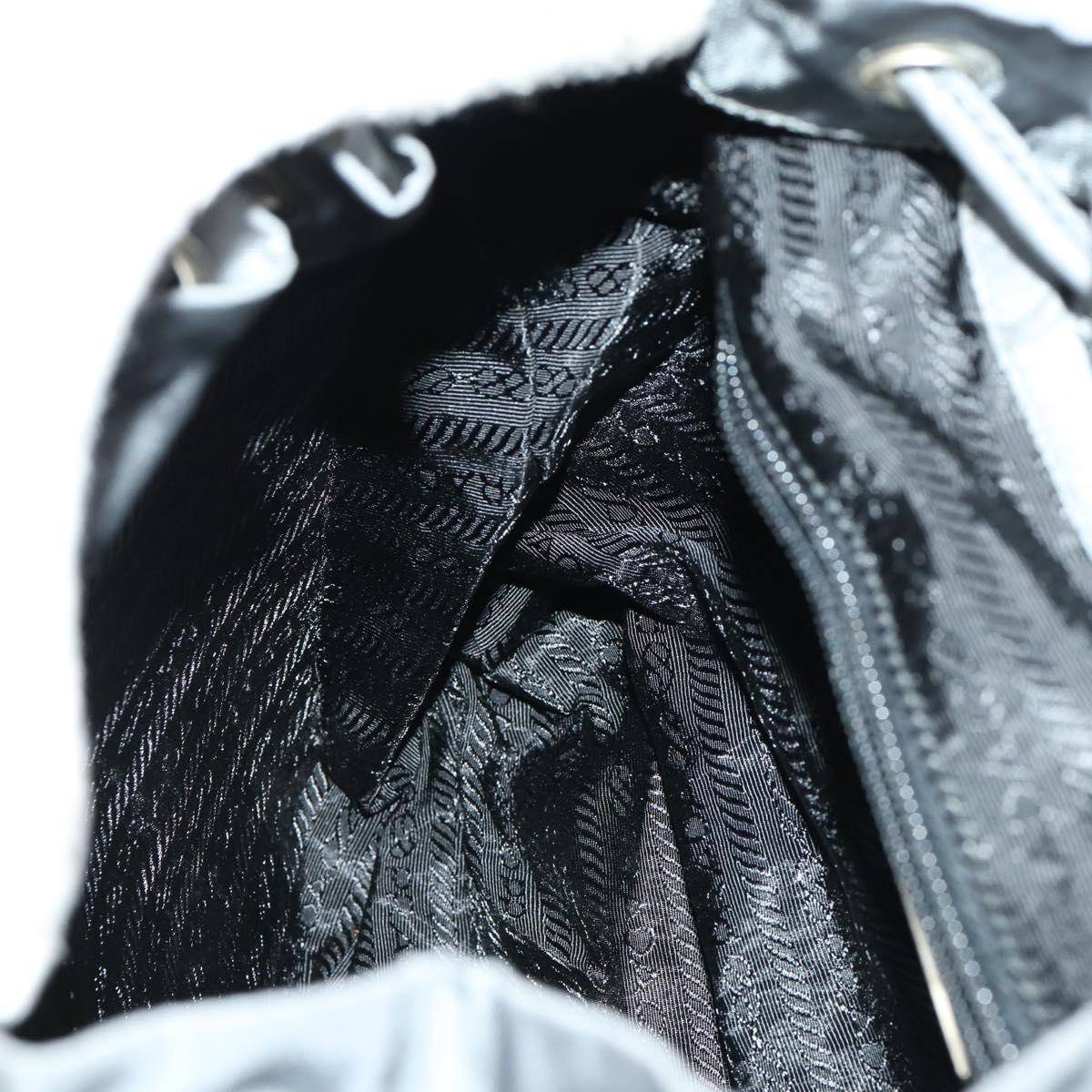 PRADA Backpack Nylon Gray Silver Auth gh1547