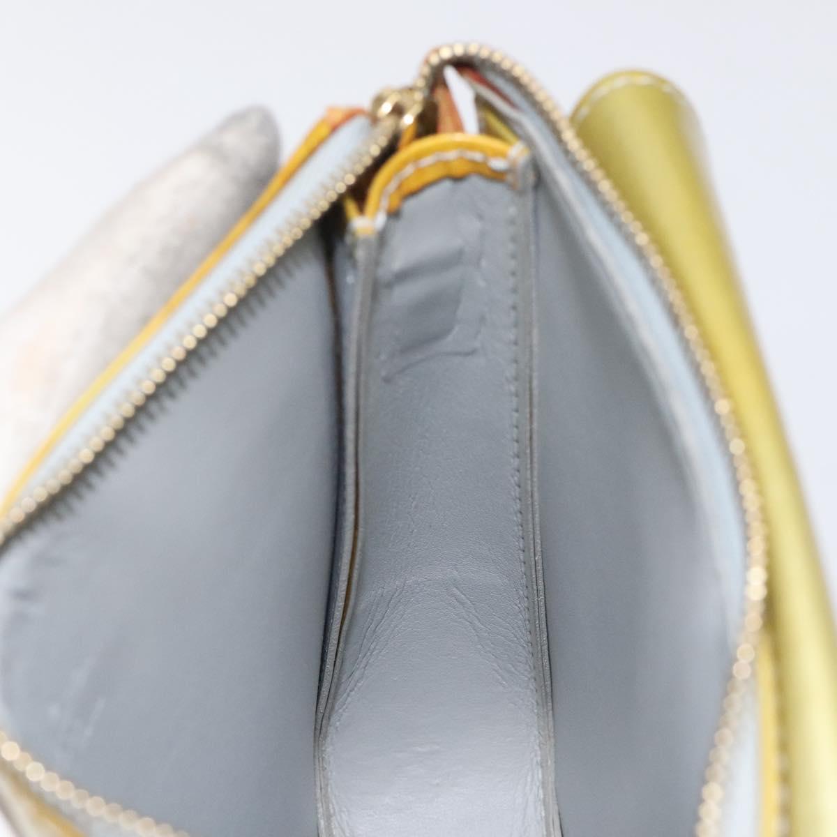 LOUIS VUITTON Monogram Vernis Motto Accessory Pouch Gris M91030 LV Auth gh156